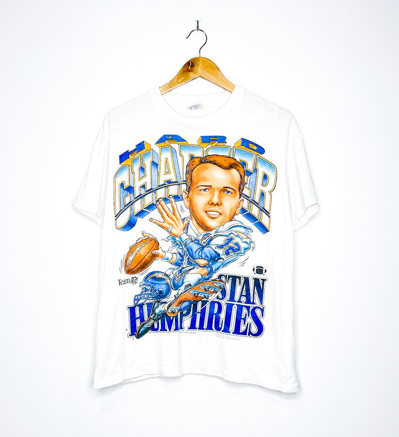 SAN DIEGO CHARGERS "Hard Charger Stan Humphries" CARICATURE TEE