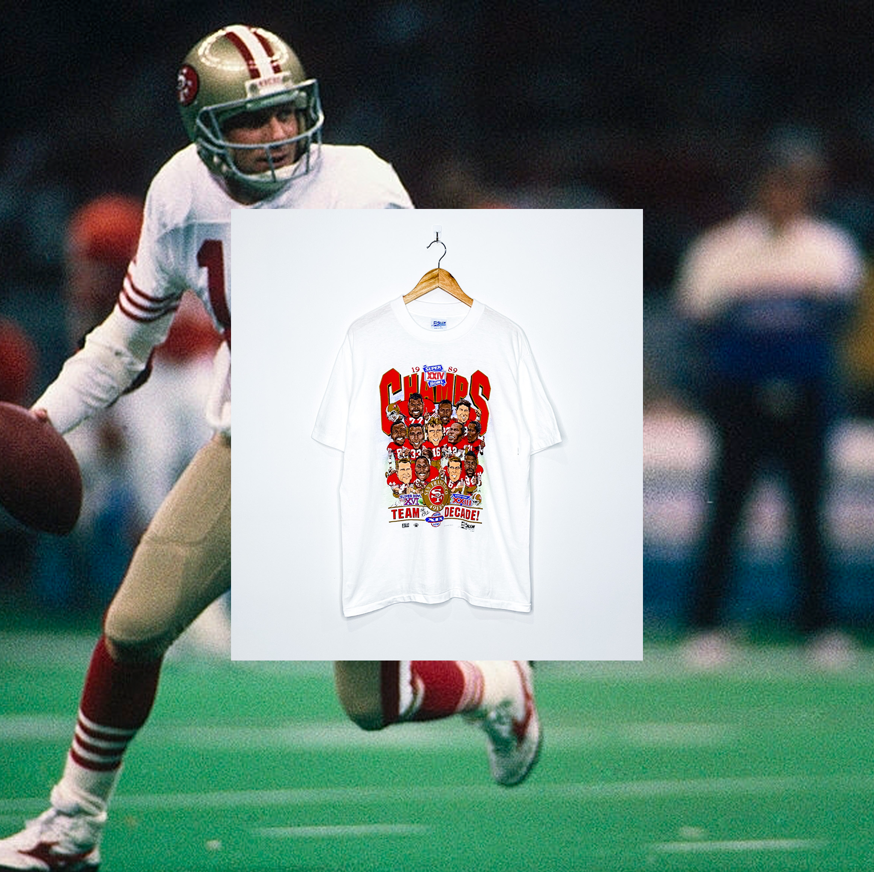 SAN FRANCISCO 49ERS "Super Bowl XXIV Champs" CARICATURE TEE