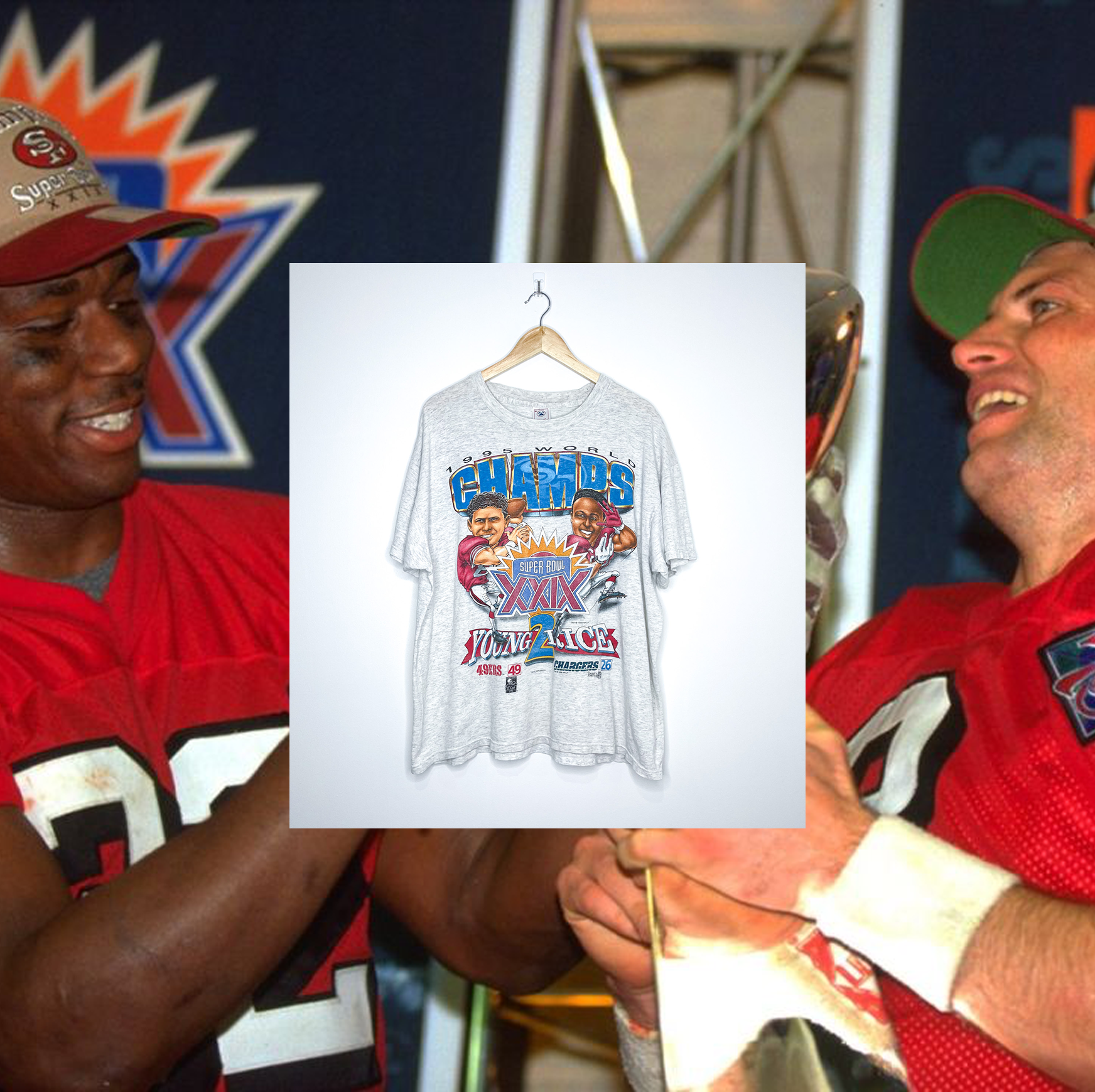 SAN FRANSISCO 49ERS "1995 World Champs" CARICATURE TEE