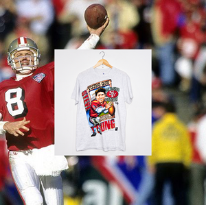 SAN FRANSISCO 49ERS "Steve Young Armed & Dangerous" CARICATURE TEE