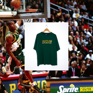 SEATTLE SONICS VINTAGE EMBROIDERED TEE