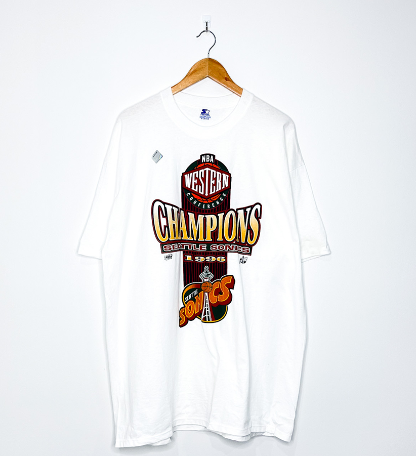 SEATTLE SONICS "Western Conference Champions 1996" VINTAGE TEE (Deadstock)