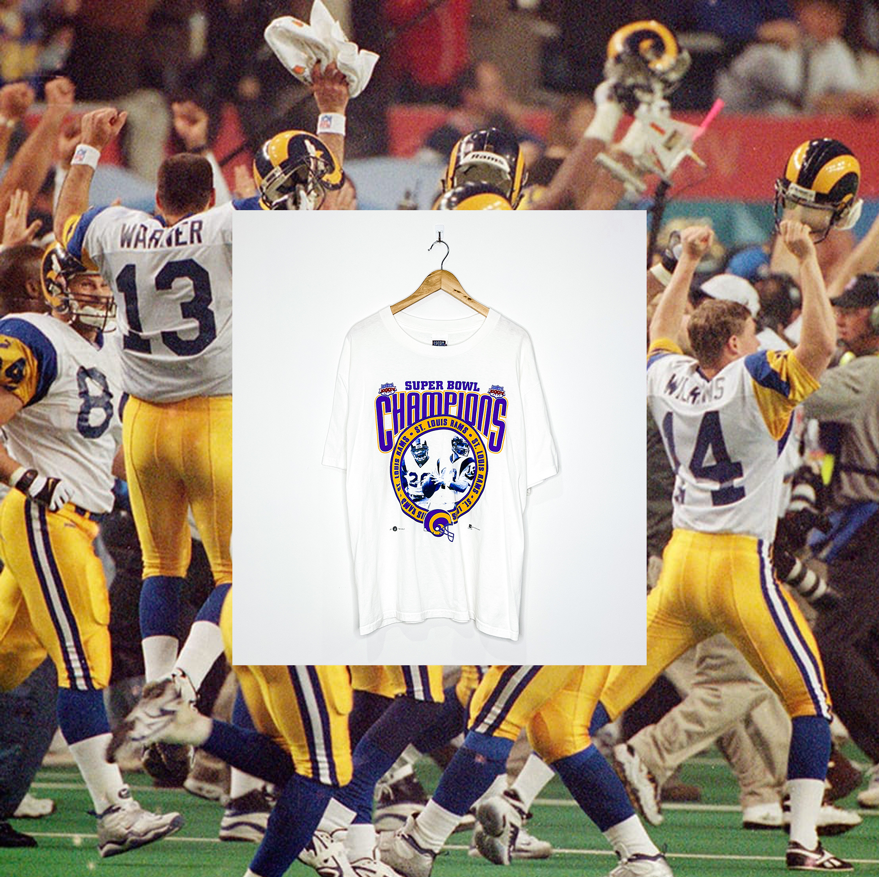 ST. LOUIS RAMS "Super Bowl XXIV Champions" VINTAGE TEE