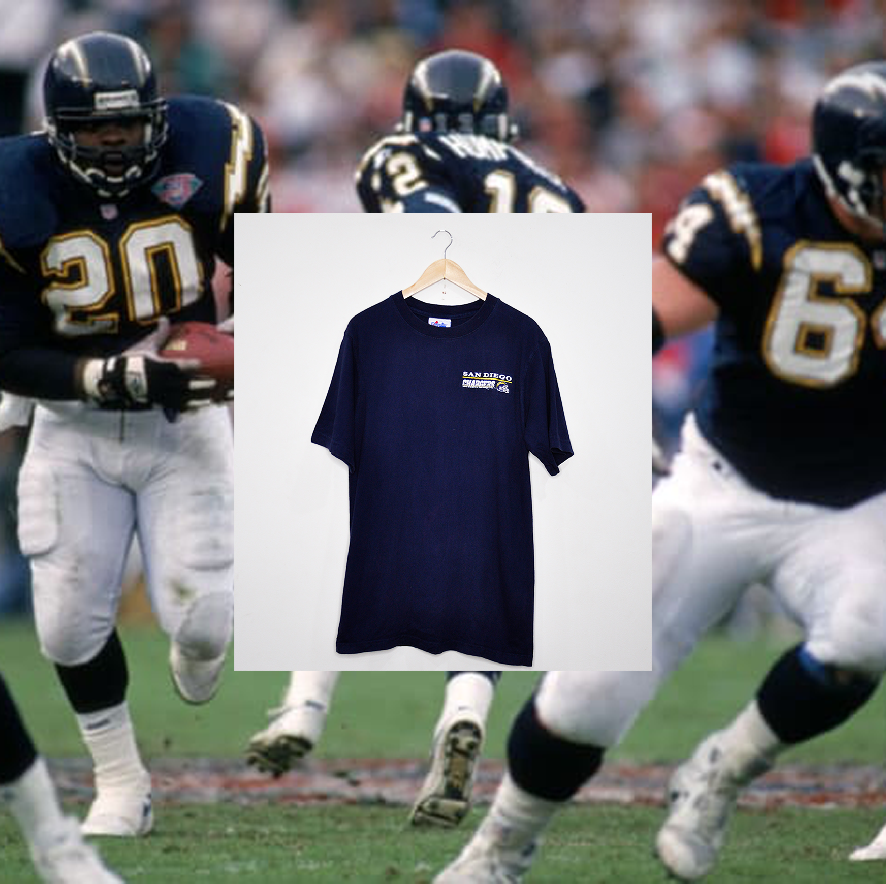 SAN DIEGO CHARGERS EMBROIDERED TEE