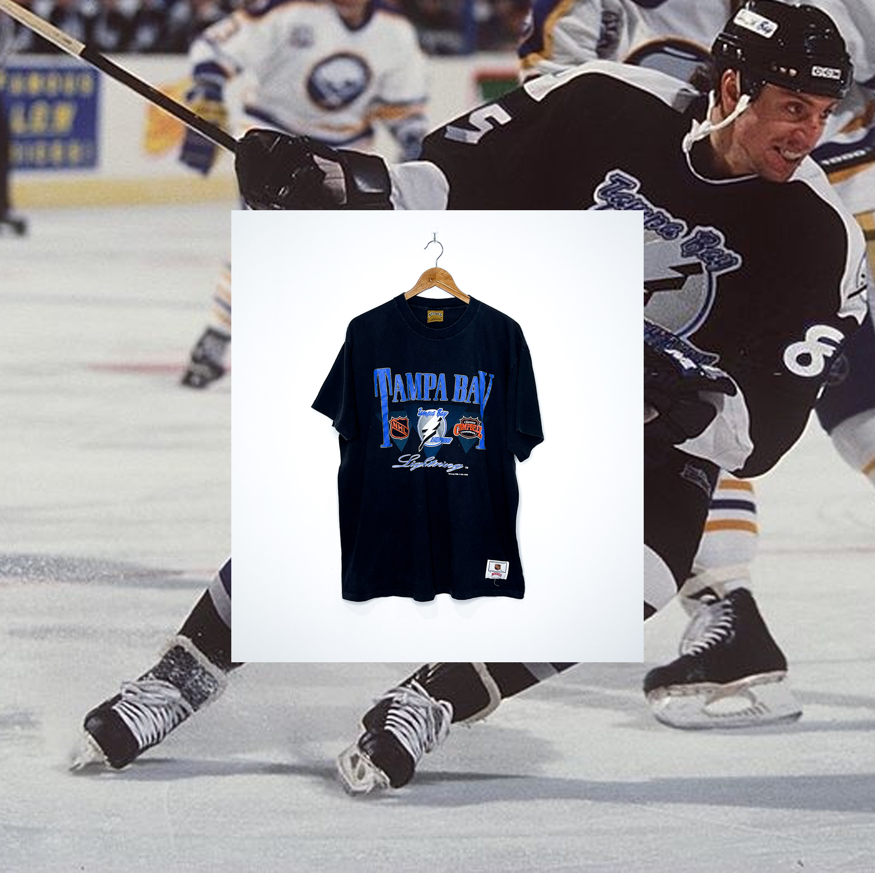 TAMPA BAY LIGHTNING VINTAGE SPELLOUT TEE