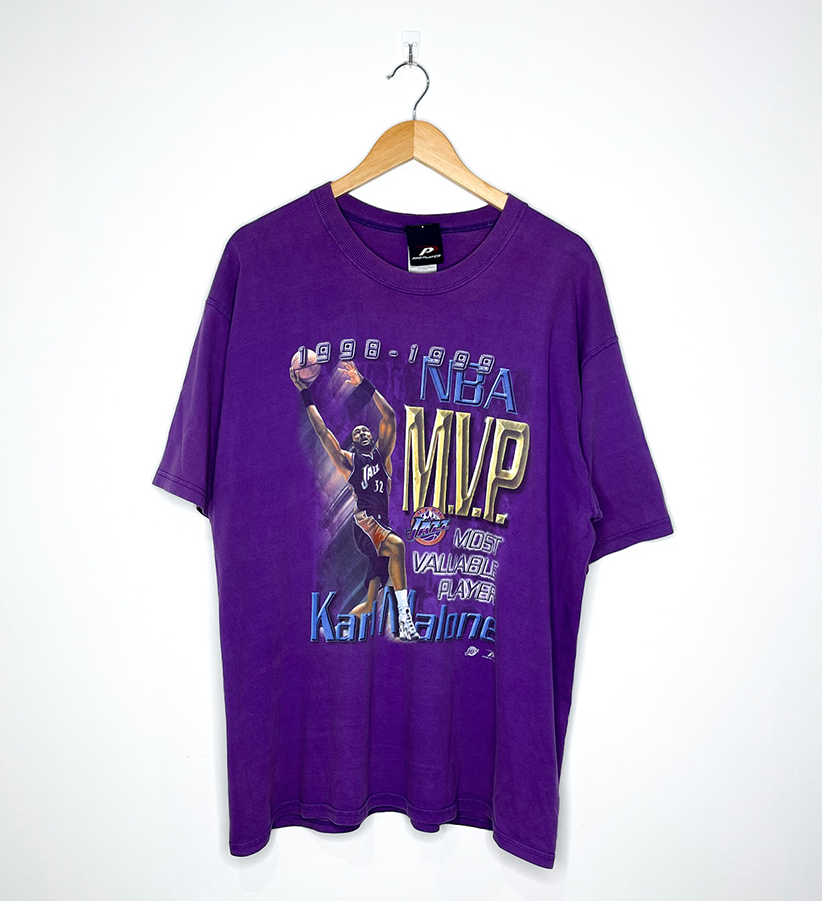 UTAH JAZZ "Karl Malone 1998-1999 MVP" VINTAGE PLAYER TEE
